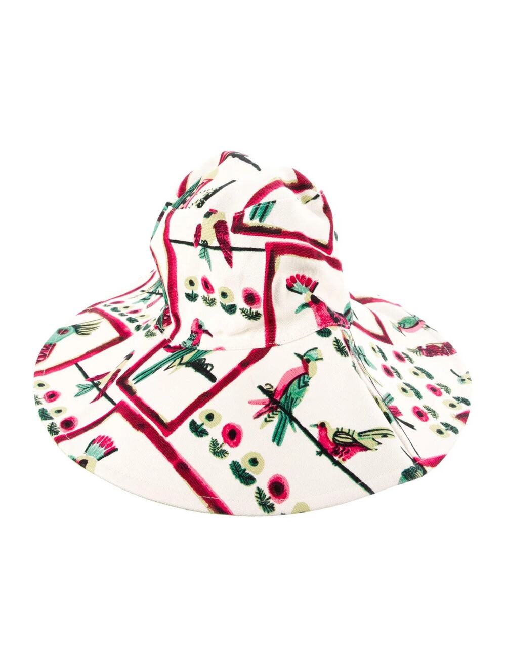 Frances Valentine Reversible Canvas Sunhat ~ Bird is the Word